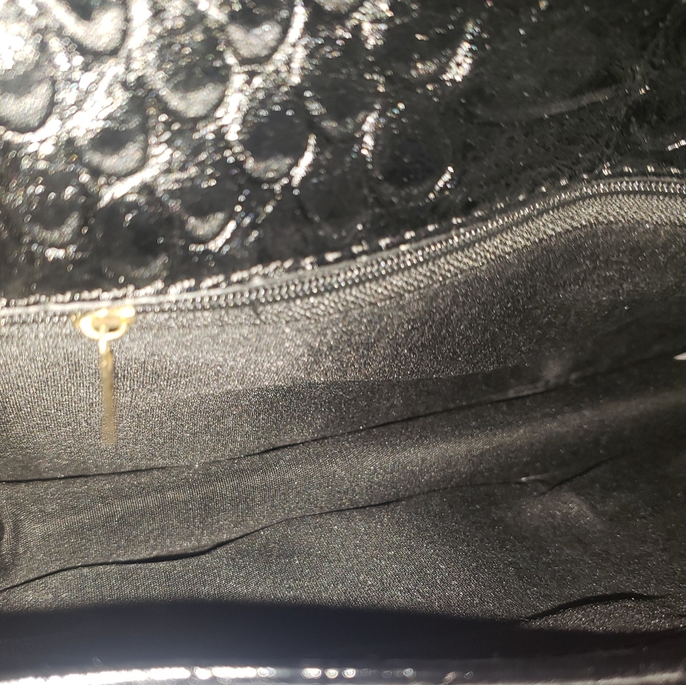 Black Evening Bag+ Scarf - Picture 2 of 4
